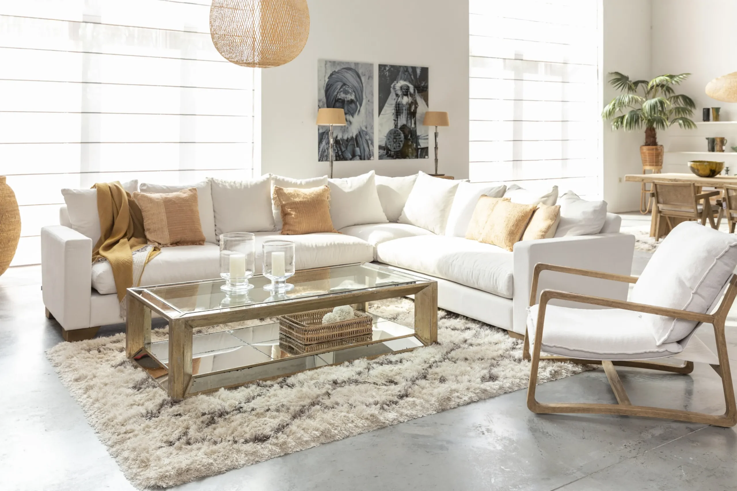 Mitchell, Coffee Table, Rectangular, Mirror Glass And Wood, 160X80