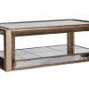 Mitchell, Coffee Table, Rectangular, Mirror Glass And Wood, 120X70