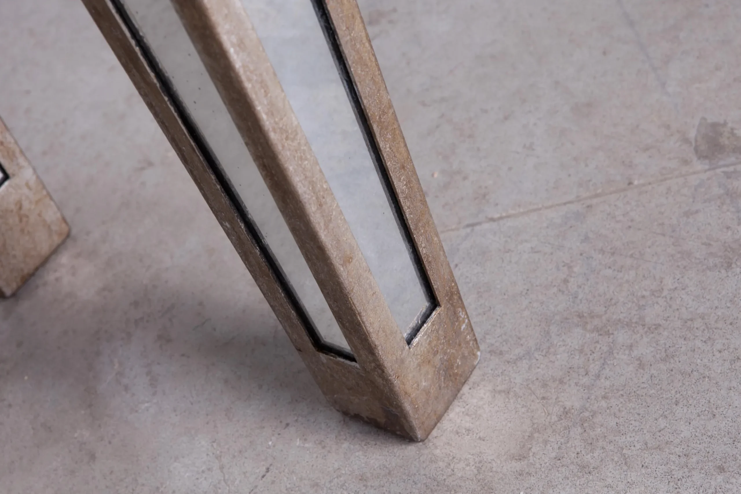 Naxos, Console Table, Mirror Glass And Wood