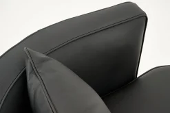 Nelia, Armchair, Leather Black, Rotatable