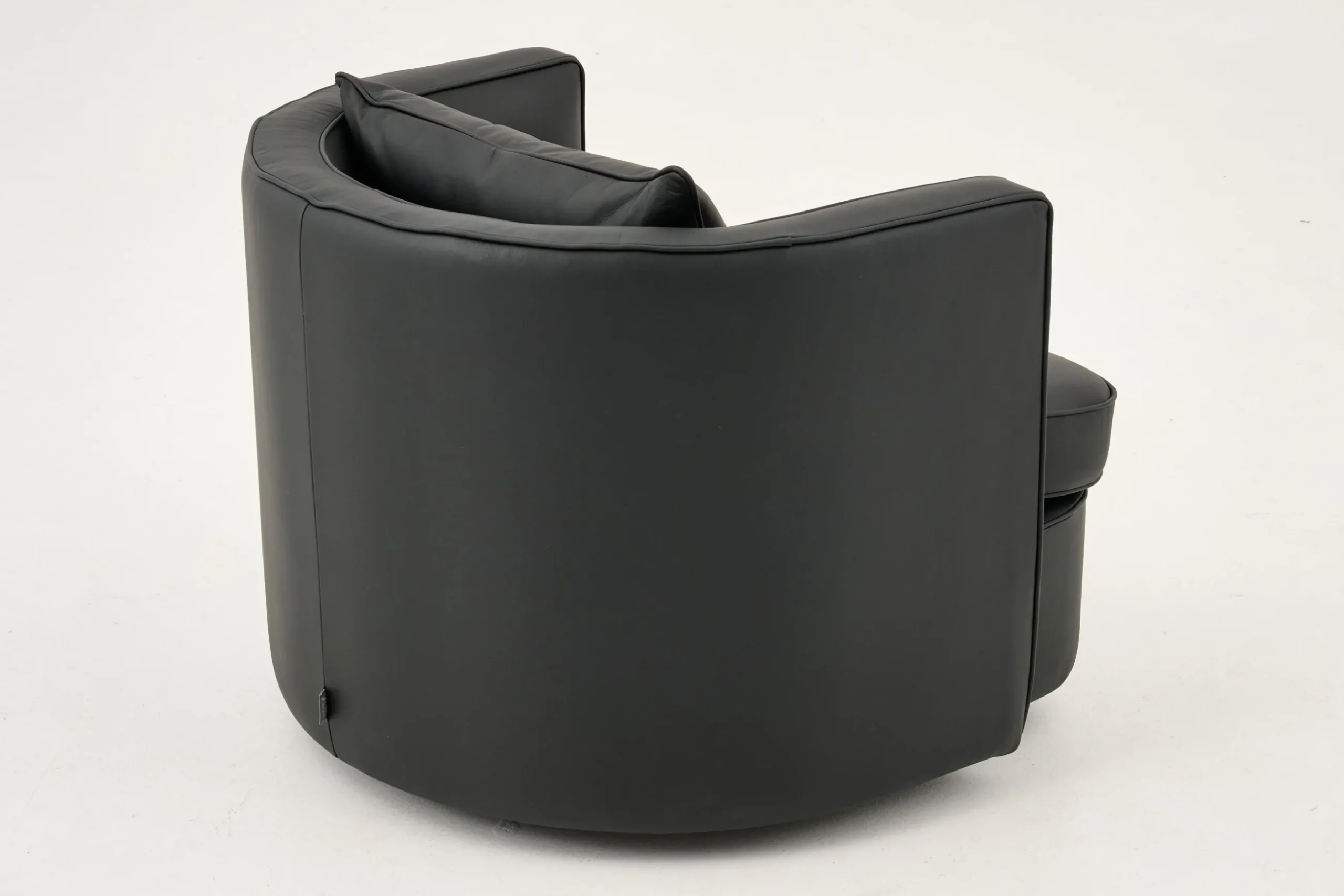 Nelia, Armchair, Leather Black, Rotatable