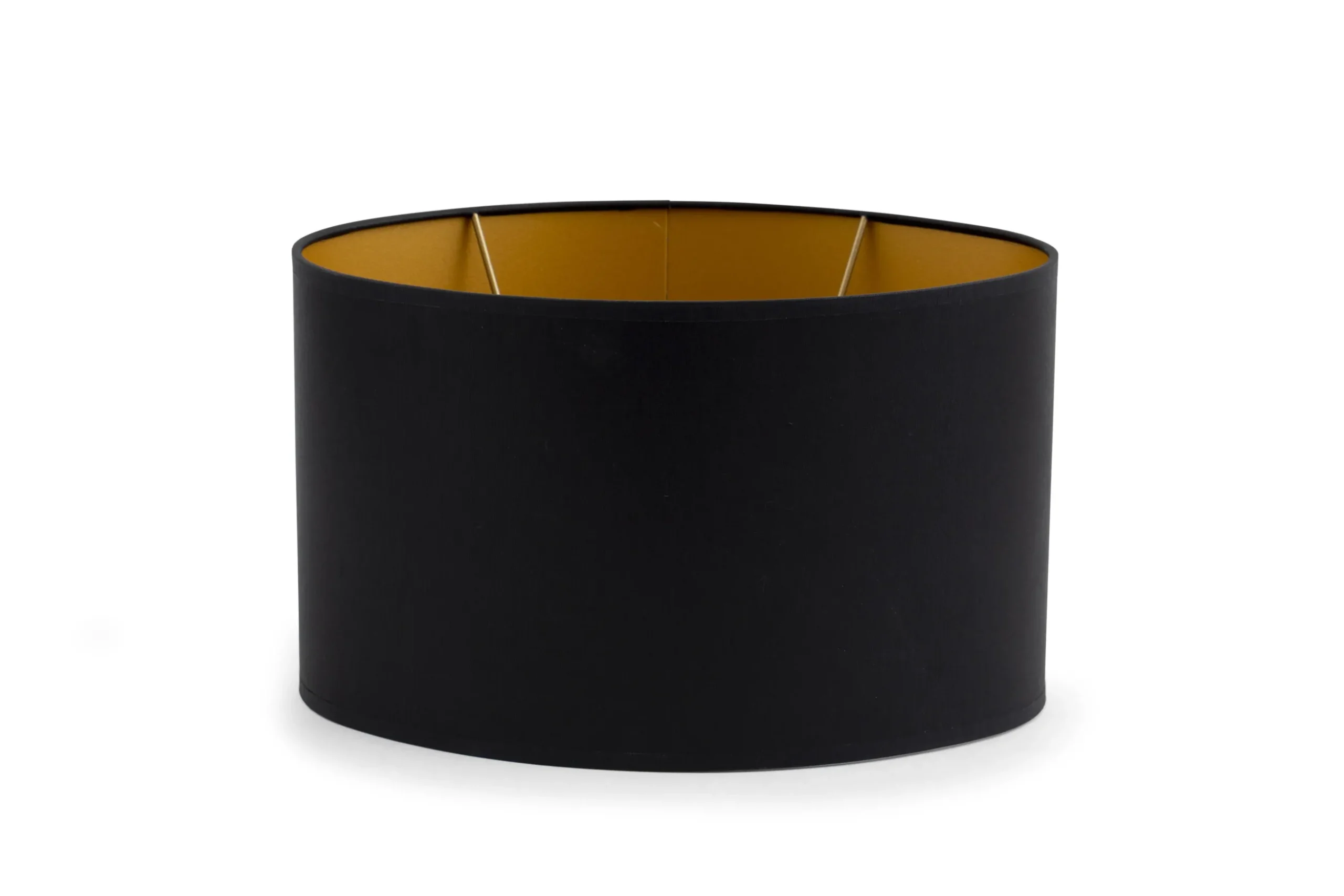 Oval, Lampshade, Black And Gold, Oval, 30 Cm