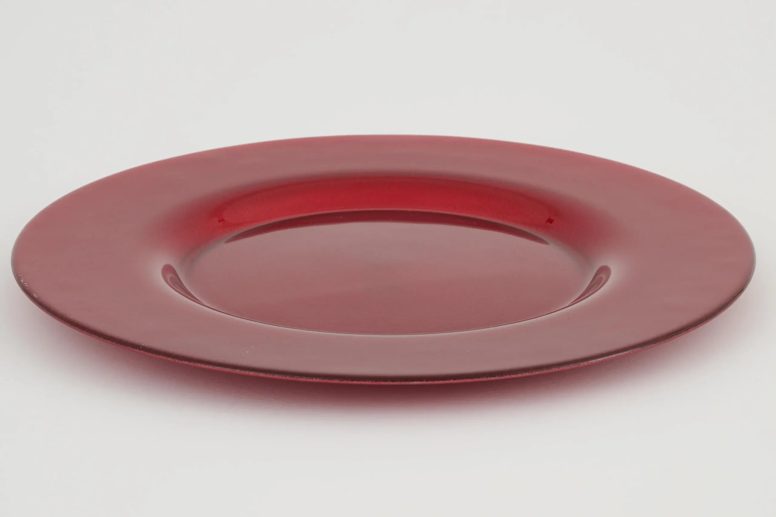 Pacelle, Plate, Glass, Red