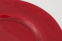 Pacelle, Plate, Glass, Red