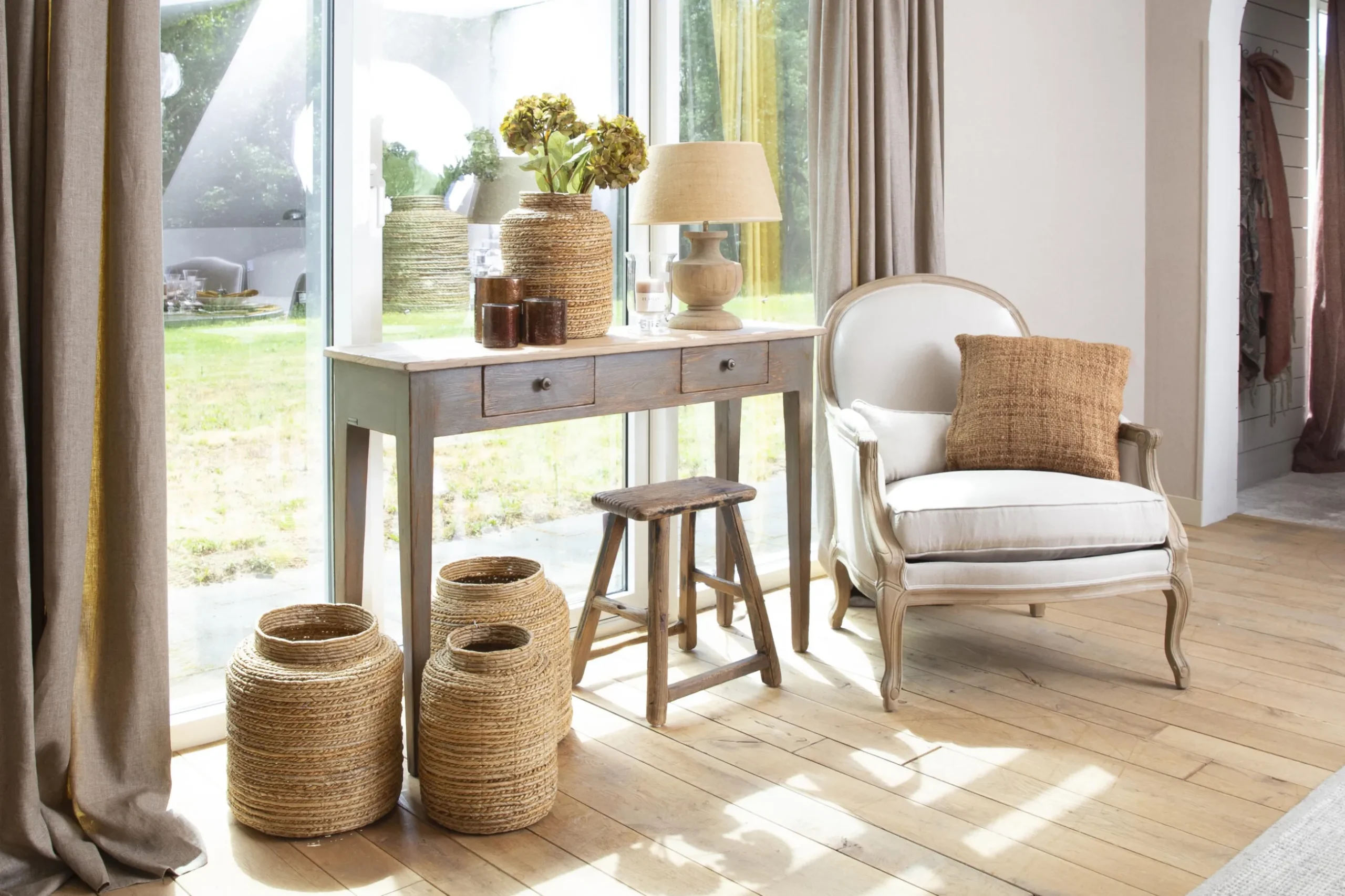 Ranomi, Armchair, Natural Linen
