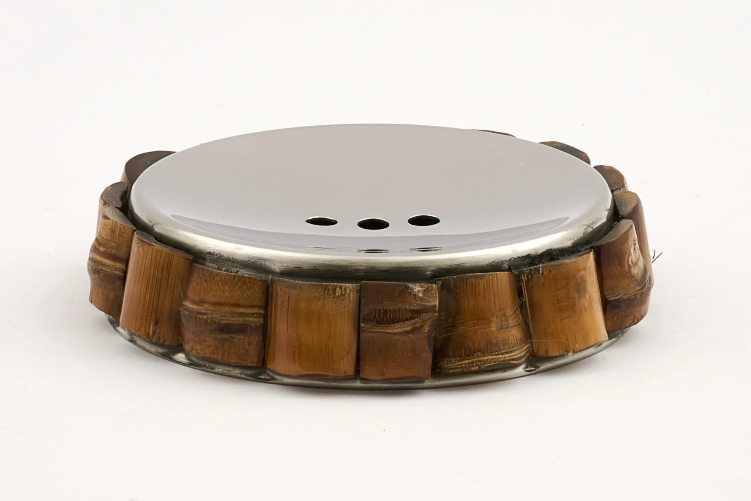 Rene, Soap Dish, Steel And Wood