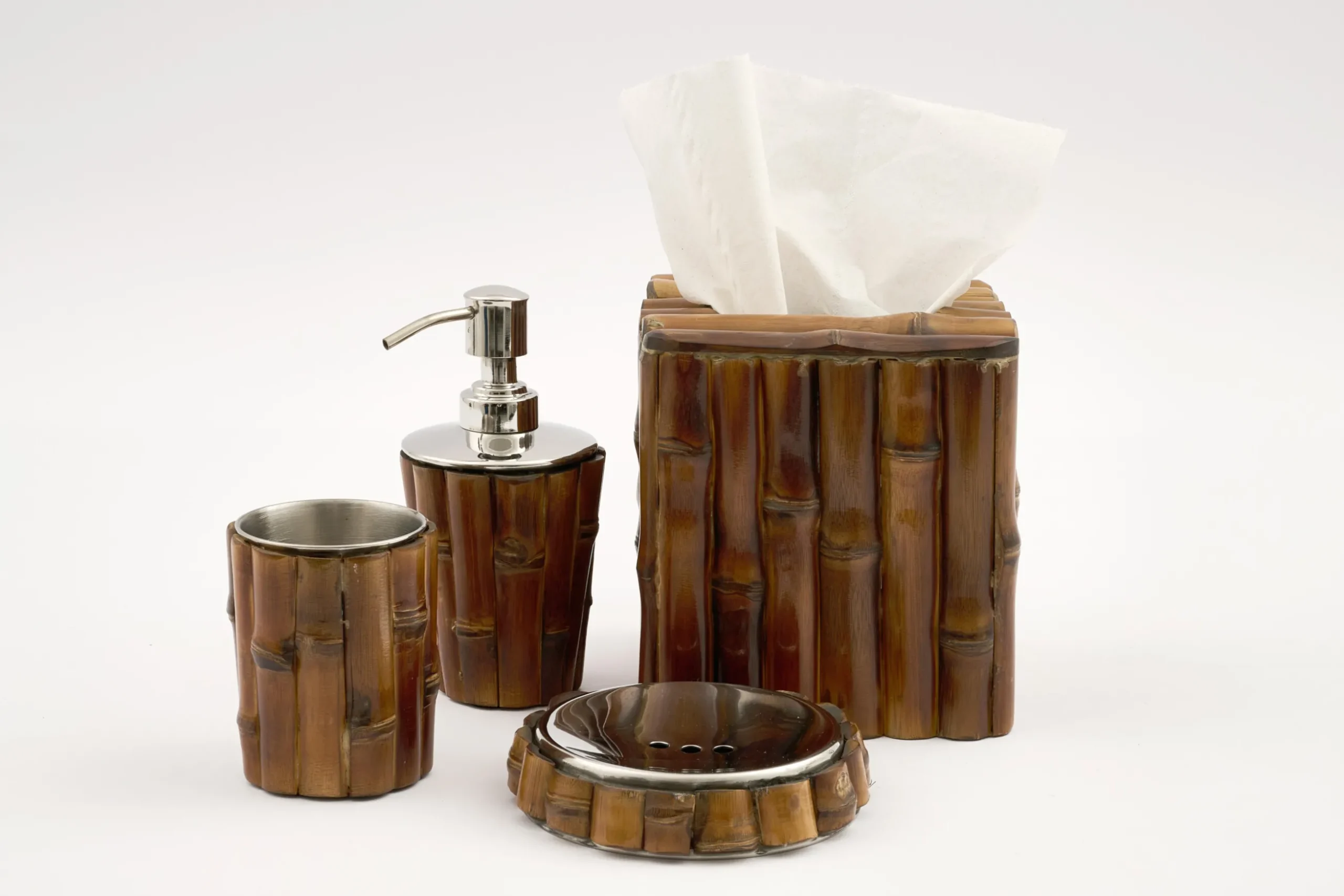 Rene, Soap Dish, Steel And Wood