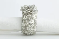 Rioja, Napkin Ring, Beads, Silver