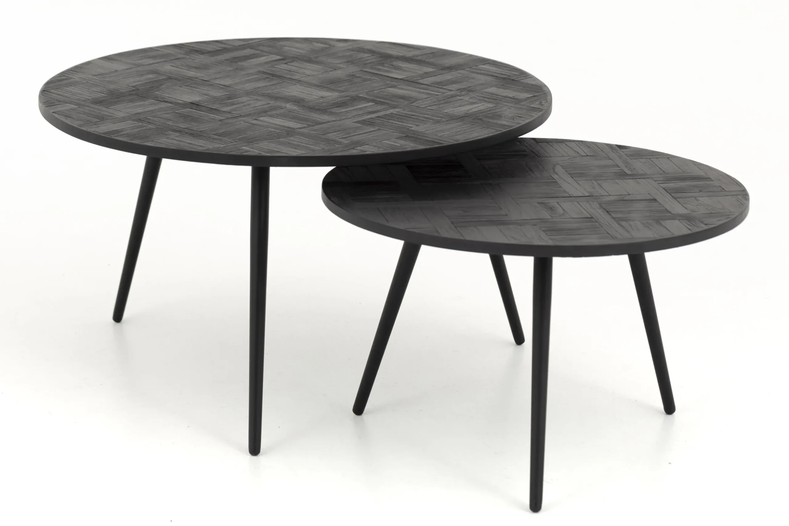 Robyn, Coffee Table, Reclaimed Teak, Round, Set Of 2