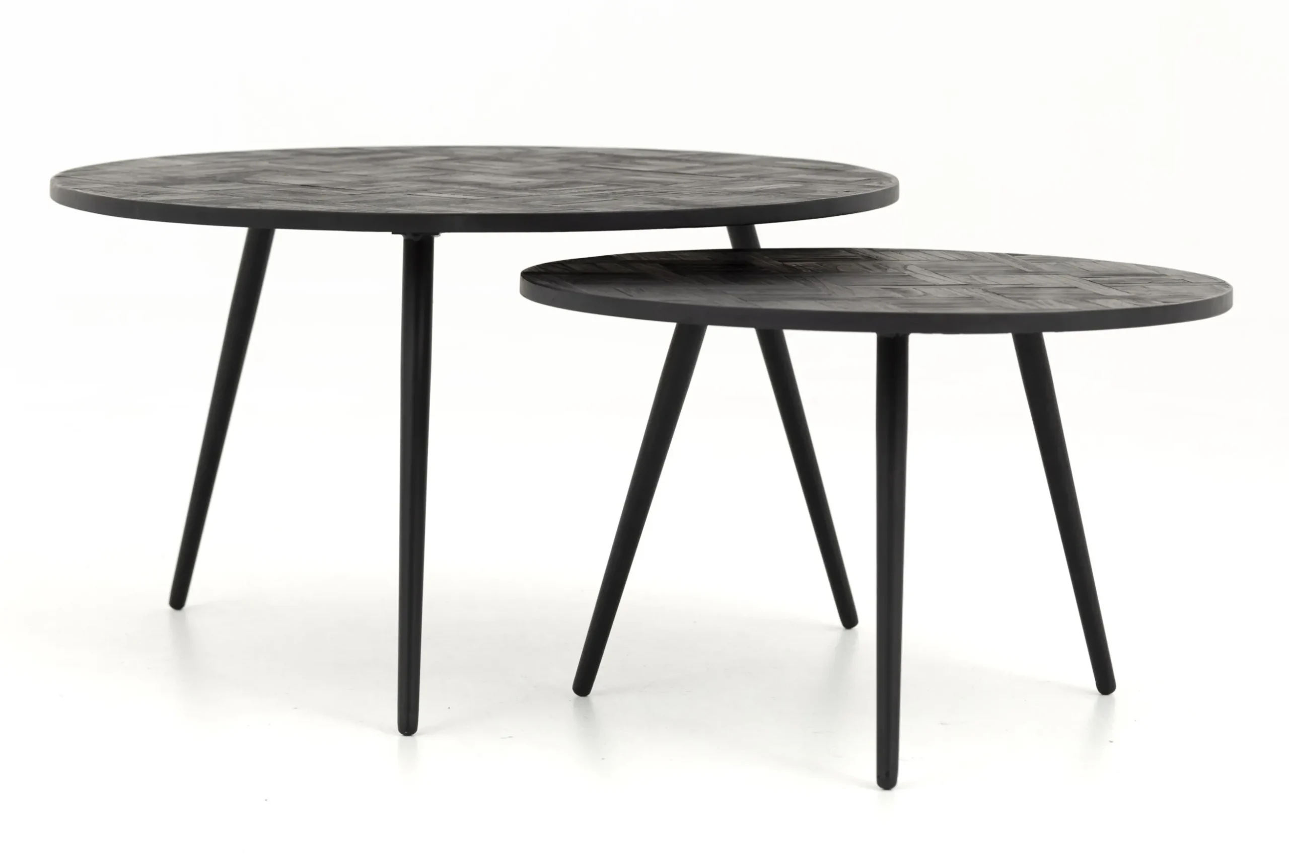 Robyn, Coffee Table, Reclaimed Teak, Round, Set Of 2