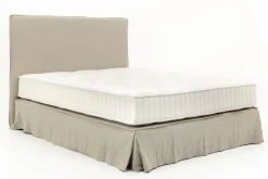 Sandrine, Double Bed, With Headboard, Cover, 180Cm
