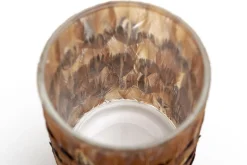 Sterling, Tea Light Holder, Feathers, L