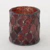 Temples, Tea Light Holder, Glass, Red, S