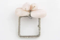 Tina, Napkin Ring, Beads, White