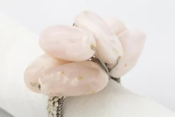 Tina, Napkin Ring, Beads, White
