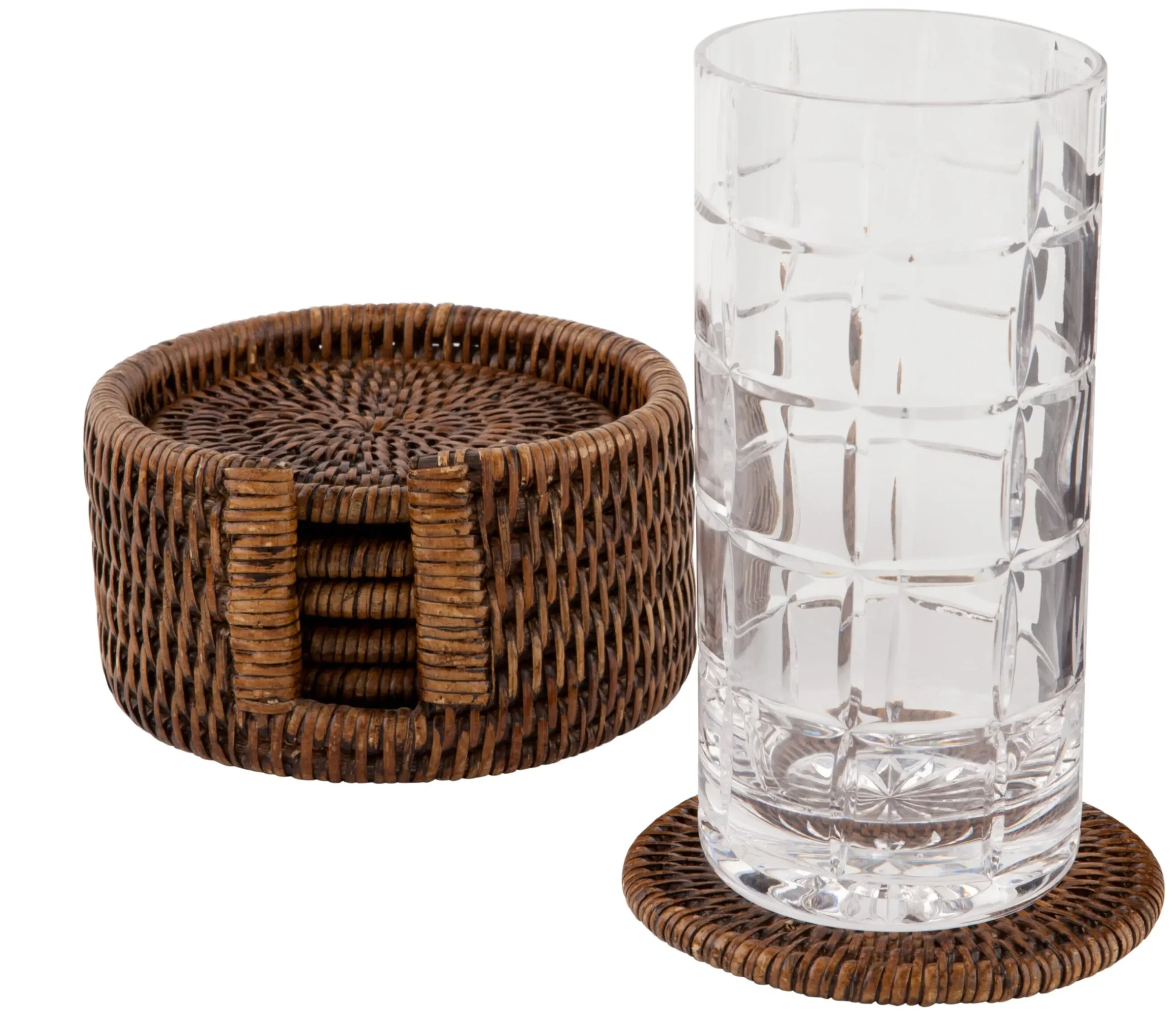 Togo, Coaster, Round, Reed, Set Of 6