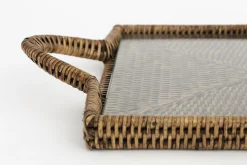 Togo, Tray, Rectangular, With Glass, Reed