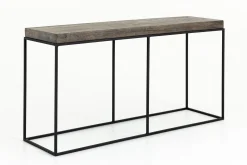 Urban, Console Table, Oak And Metal, Dark Brown