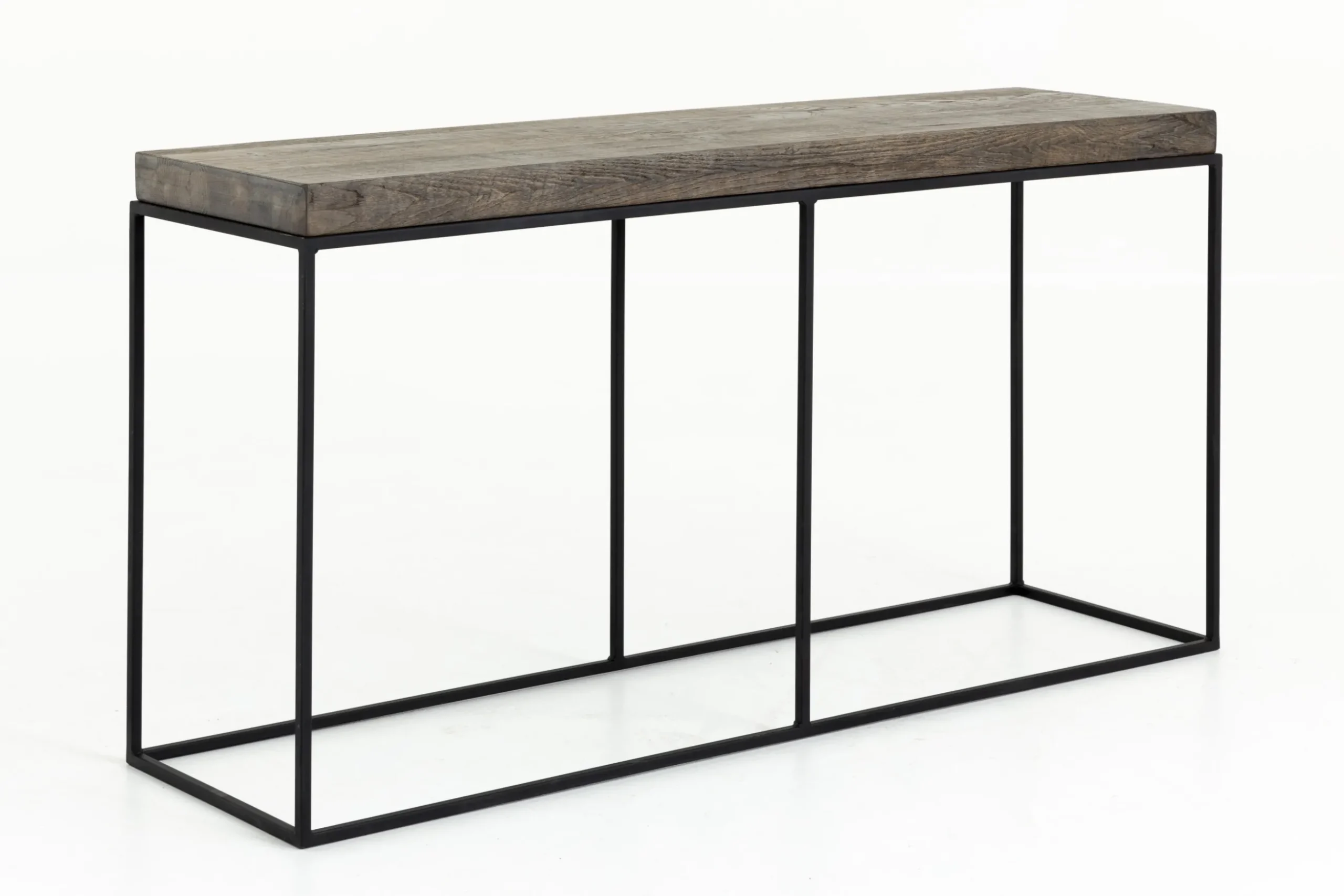 Urban, Console Table, Oak And Metal, Dark Brown