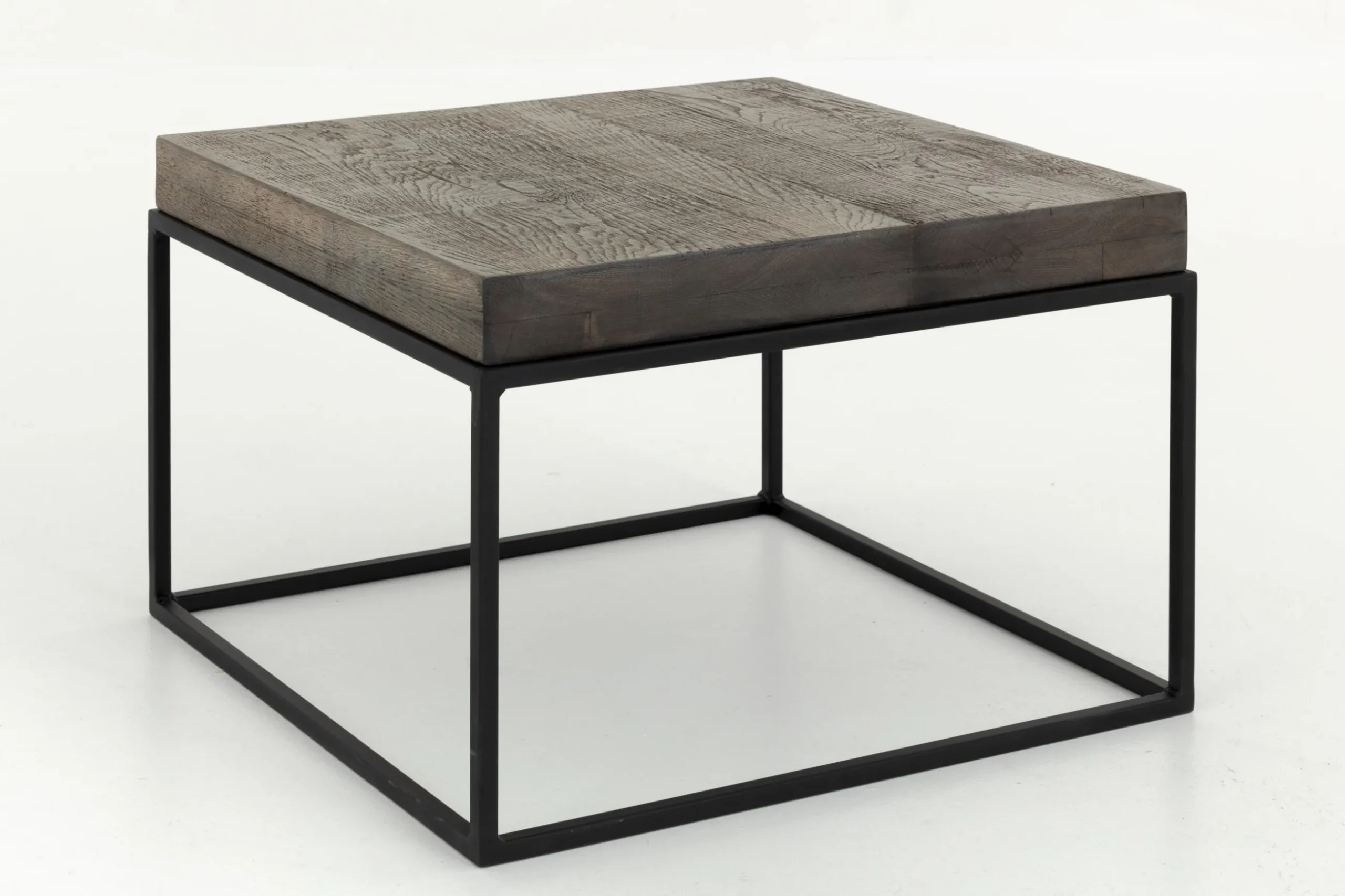 Urban, Side Table, Oak And Metal, Dark Brown