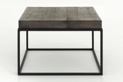 Urban, Side Table, Oak And Metal, Dark Brown