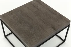 Urban, Side Table, Oak And Metal, Dark Brown