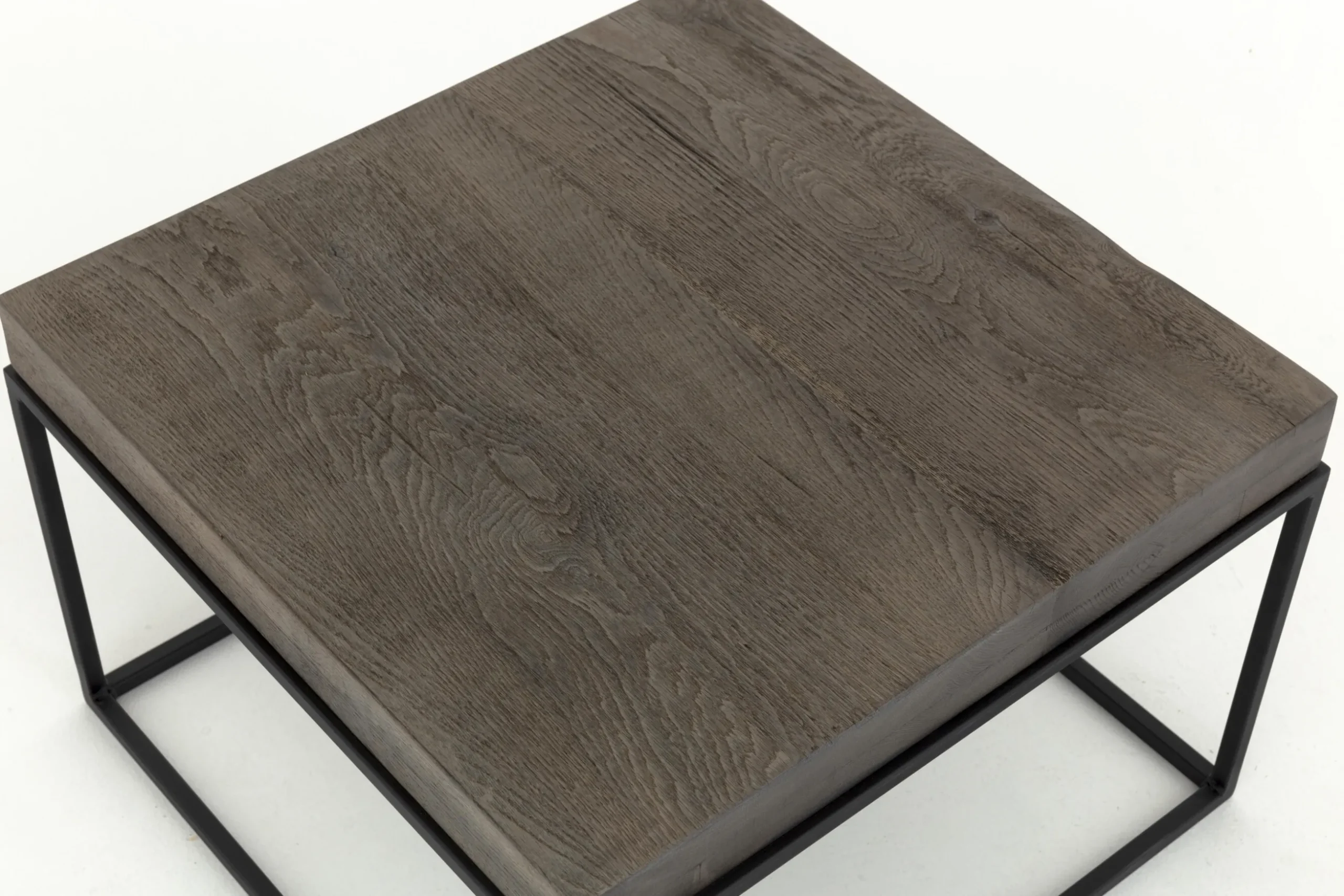 Urban, Side Table, Oak And Metal, Dark Brown