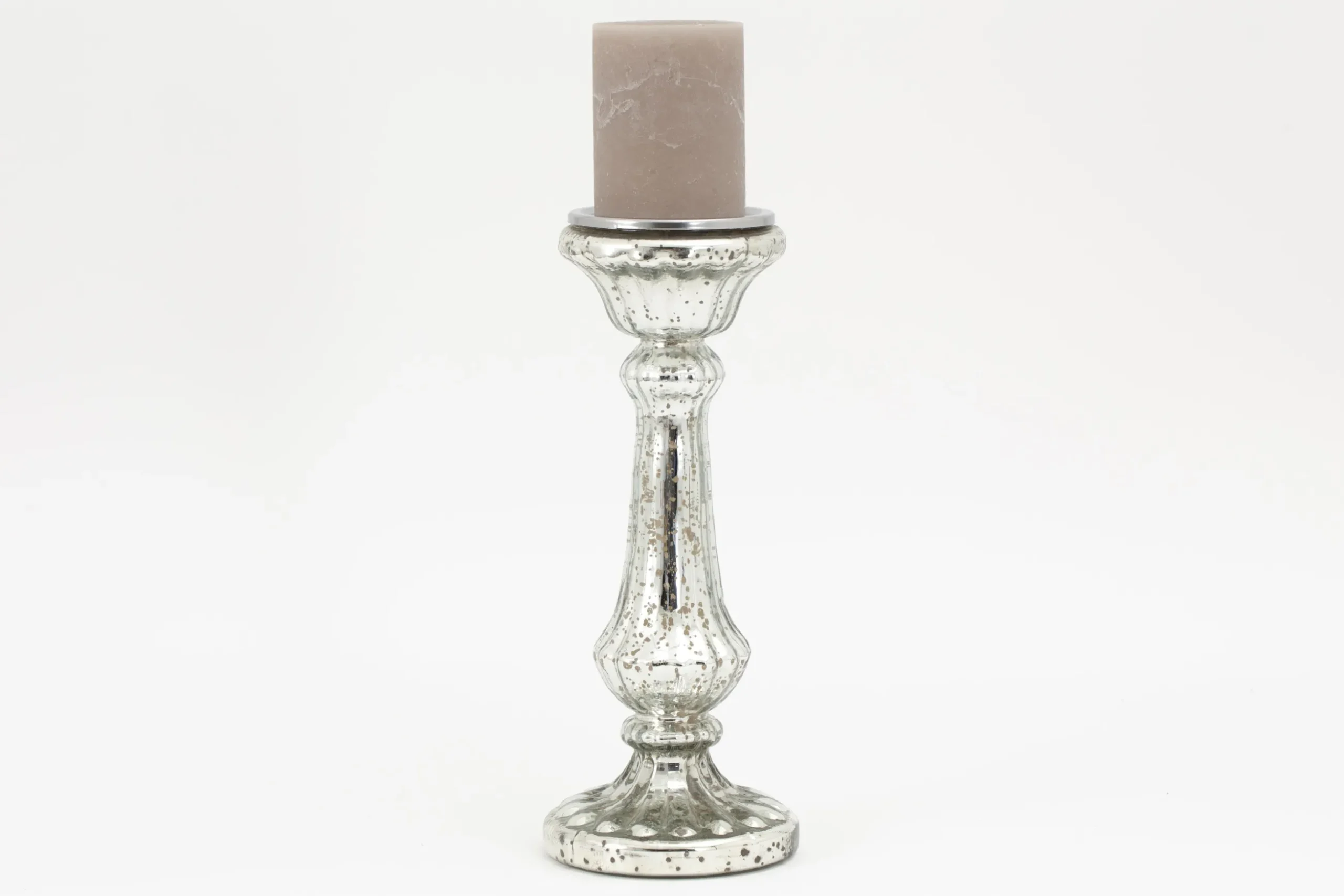 Vlada, Candlestick, Mercury Glass, L