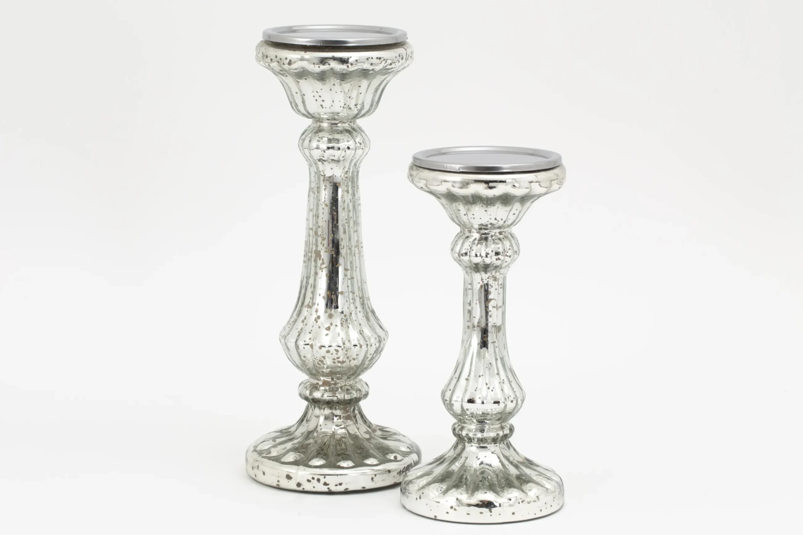 Vlada, Candlestick, Mercury Glass, L