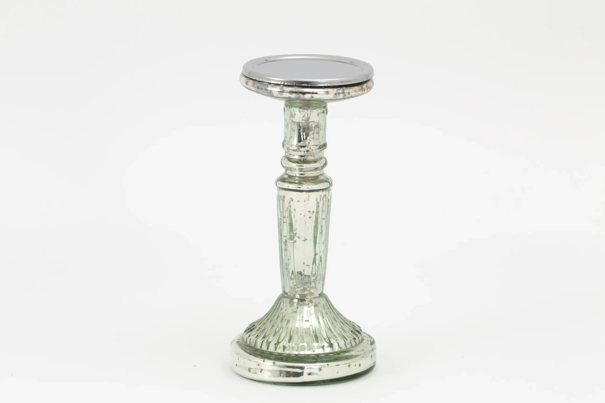Zinia, Candlestick, Mercury Glass, S