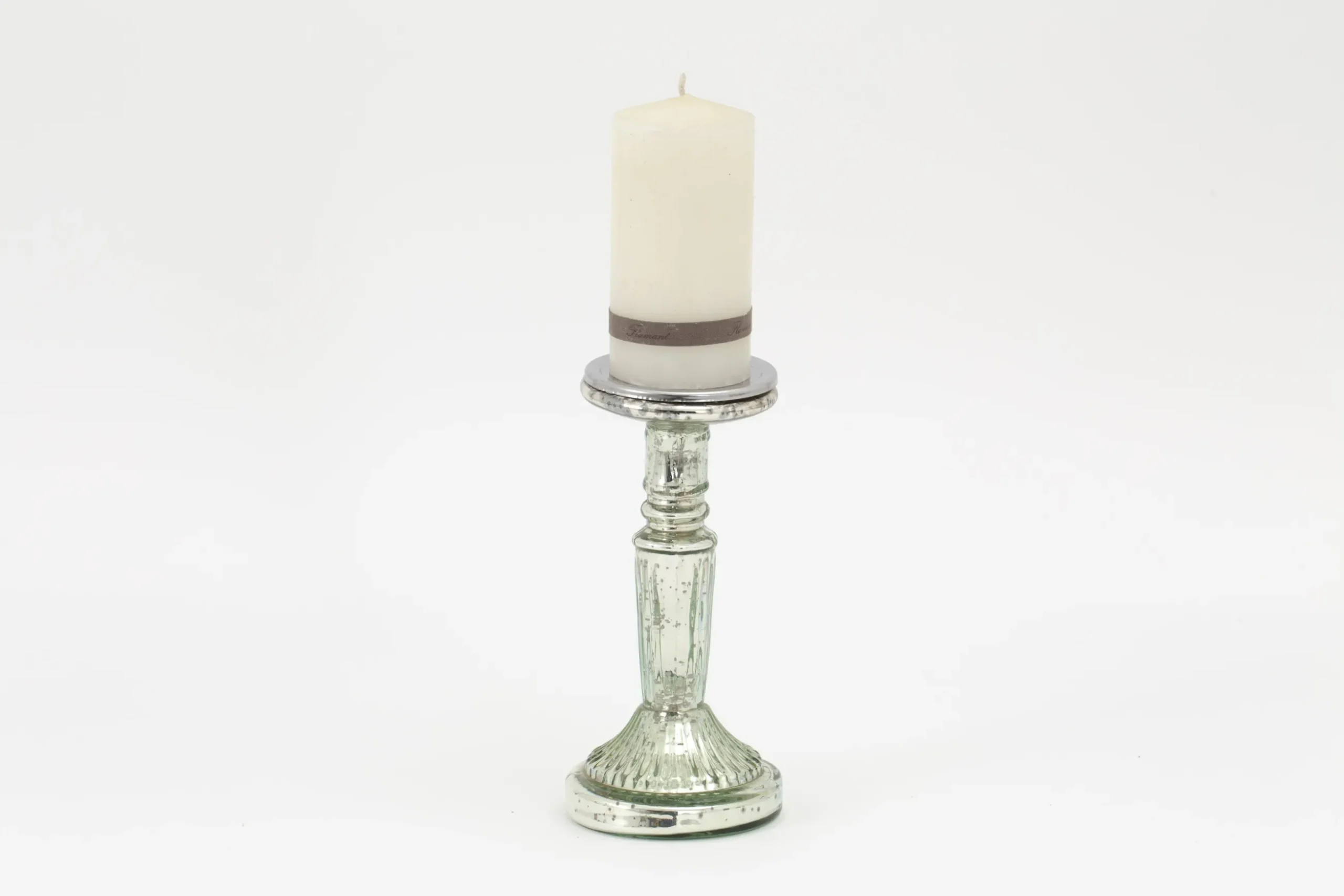 Zinia, Candlestick, Mercury Glass, S