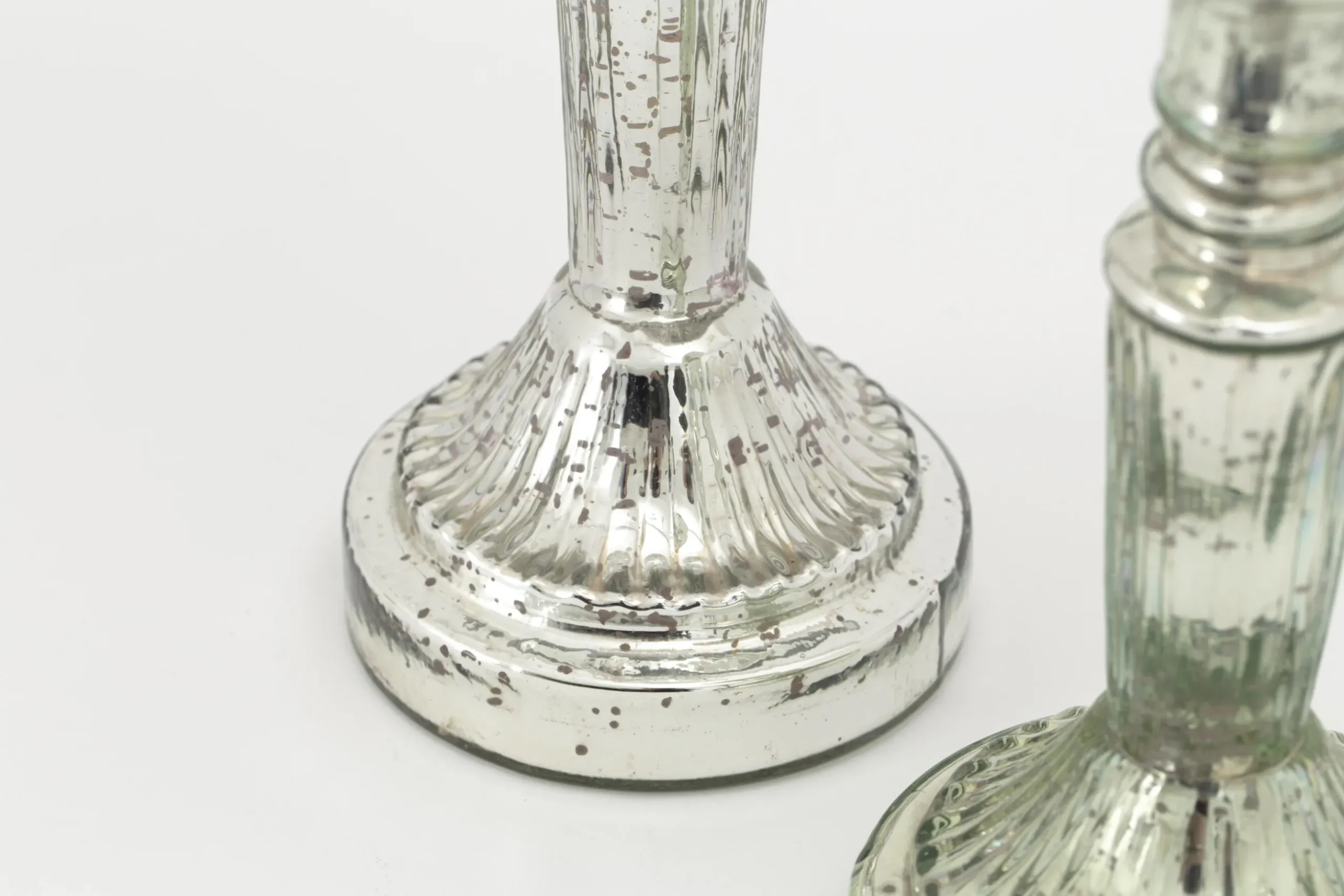 Zinia, Candlestick, Mercury Glass, S