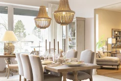 Zofia, Pendant Lamp, Iron And Wooden Beads